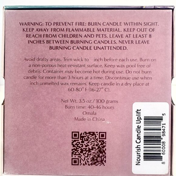 Omala Nourish Skin Balm Candle Uplift Grapefruit Eucalyptus Blood Orange 3.5 oz - Picture 9 of 11